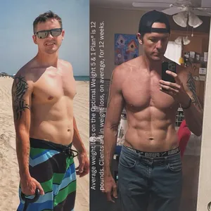 Chad R.'s before and after health transformation
