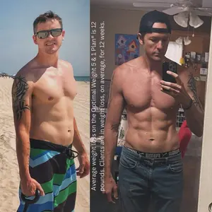 Chad R.'s before and after health transformation