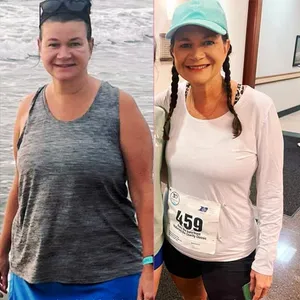 Christy's before and after health transformation